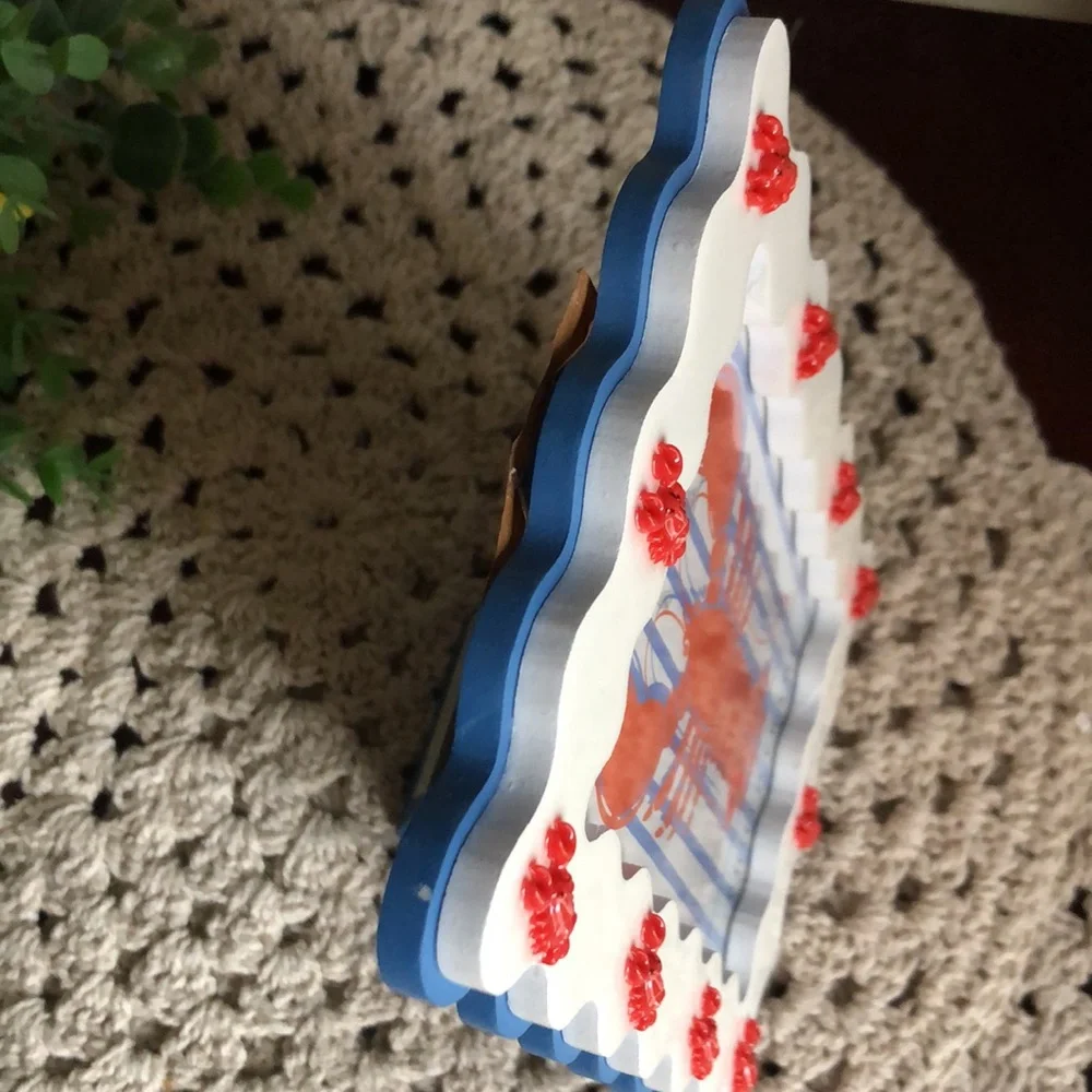 Coastal White and Red Lobster Photo Frame